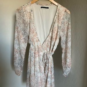 Abercrombie + Fitch Tie Front Mini Dress